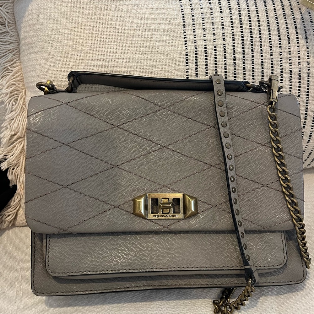 Rebecca Minkoff Gray Quilted Crossbody Bag